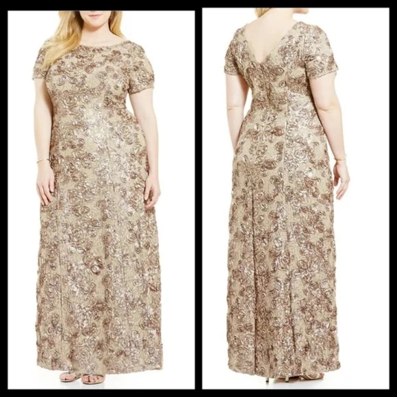 Alex Evenings Rosetta Gown Size 18 NWT - Picture 2 of 5